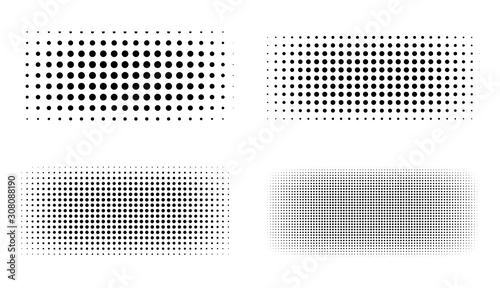 Halftone Set Placed on a white background Can expand, vector.