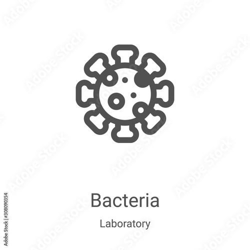 bacteria icon vector from laboratory collection. Thin line bacteria outline icon vector illustration. Linear symbol for use on web and mobile apps, logo, print media