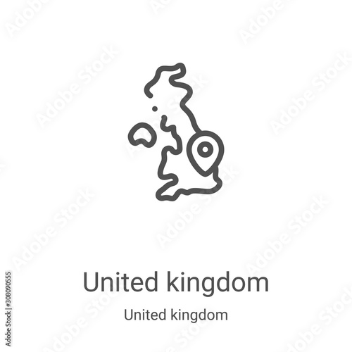 united kingdom icon vector from united kingdom collection. Thin line united kingdom outline icon vector illustration. Linear symbol for use on web and mobile apps, logo, print media