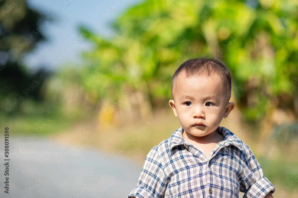 Close up portrait of Little adorable child Close up portrait of Little adorable child
