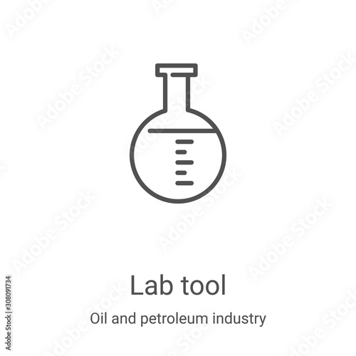 lab tool icon vector from oil and petroleum industry collection. Thin line lab tool outline icon vector illustration. Linear symbol for use on web and mobile apps, logo, print media
