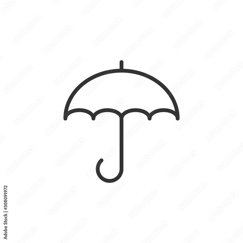 Umbrella icon in flat style. Parasol vector illustration on white isolated background. Canopy business concept. Umbrella icon in flat style. Parasol vector illustration on white isolated background. Canopy business concept.