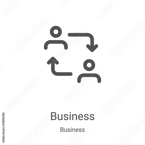 business icon vector from business collection. Thin line business outline icon vector illustration. Linear symbol for use on web and mobile apps, logo, print media