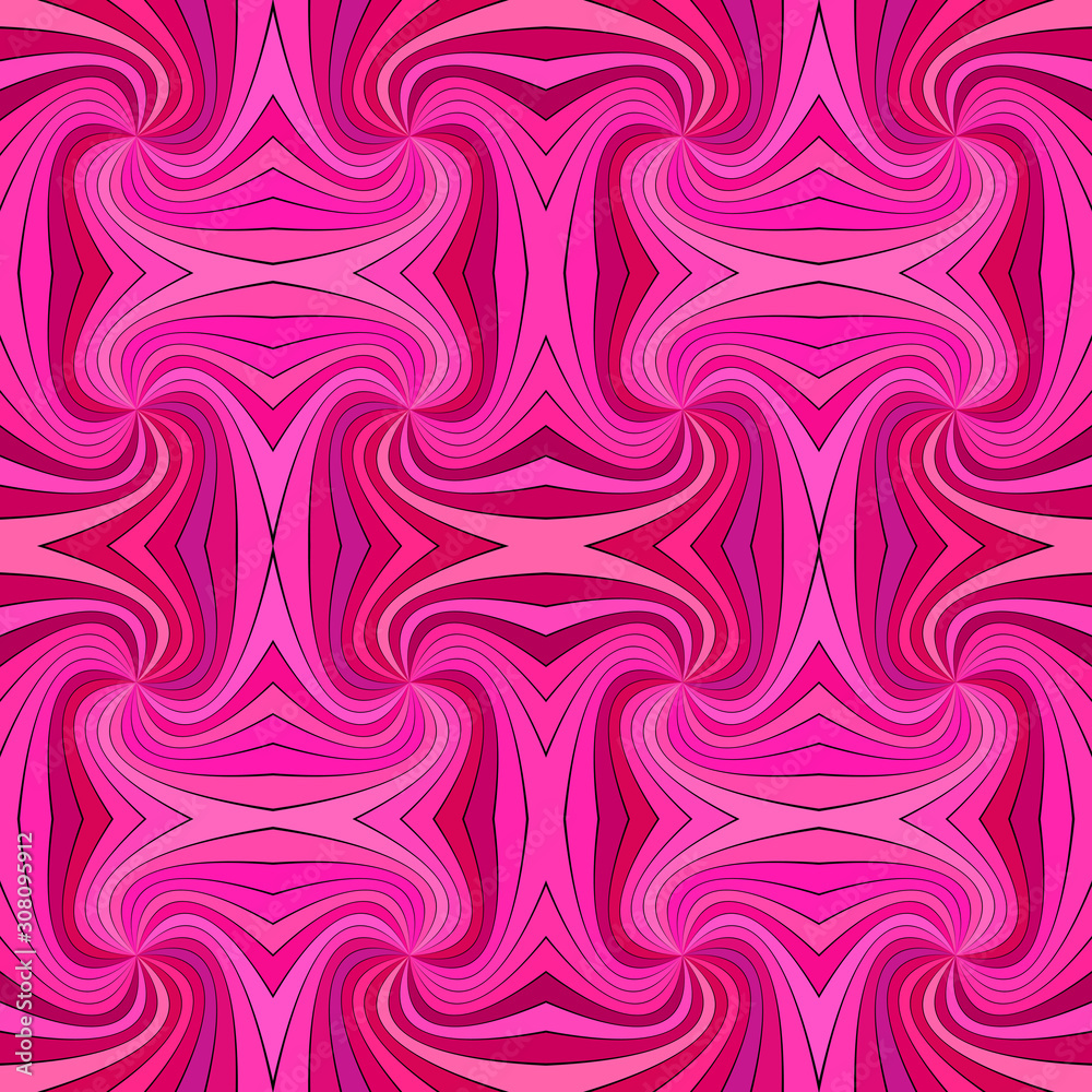 Pink seamless hypnotic abstract spiral ray burst stripe pattern background - vector graphic Pink seamless hypnotic abstract spiral ray burst stripe pattern background - vector graphic
