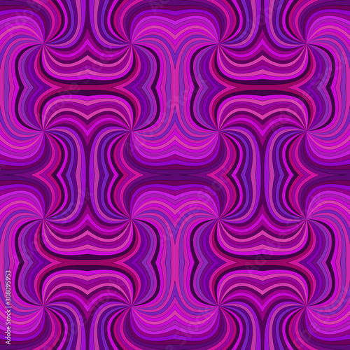 Purple seamless hypnotic abstract spiral ray burst stripe pattern background - vector graphic design