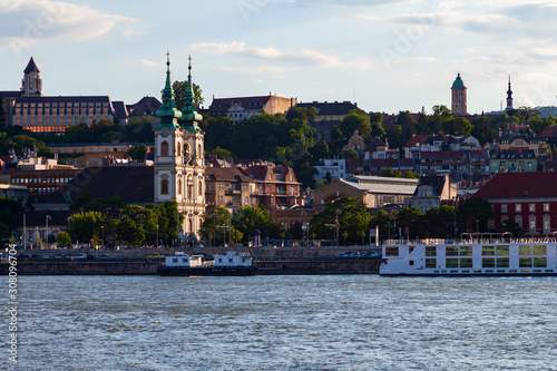 View of the capital of Hungary, the city of Buda Pest and the Danube River
