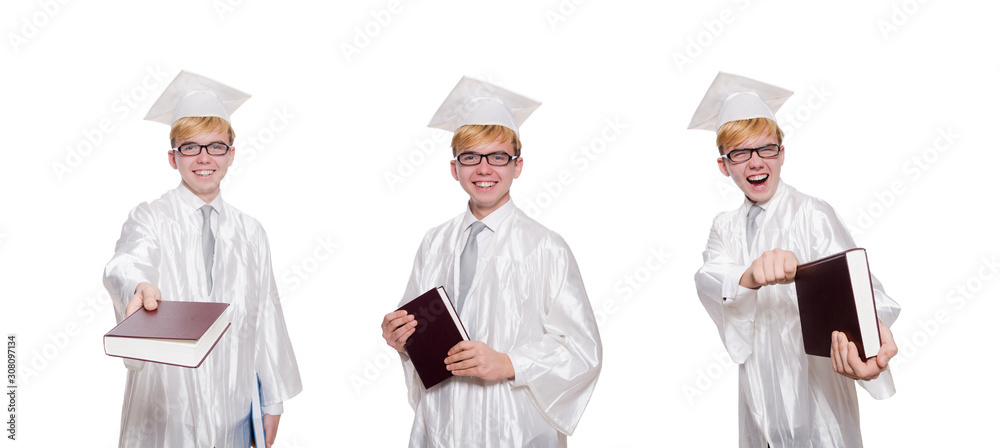 Young student isolated on the white Young student isolated on the white