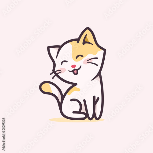 Cute Cat Icon.- Vector Graphic by Hoeda80 · Creative Fabrica