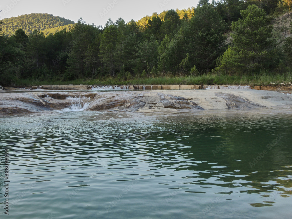 The Asabón river in the province of Huesca. Aragon. Spain