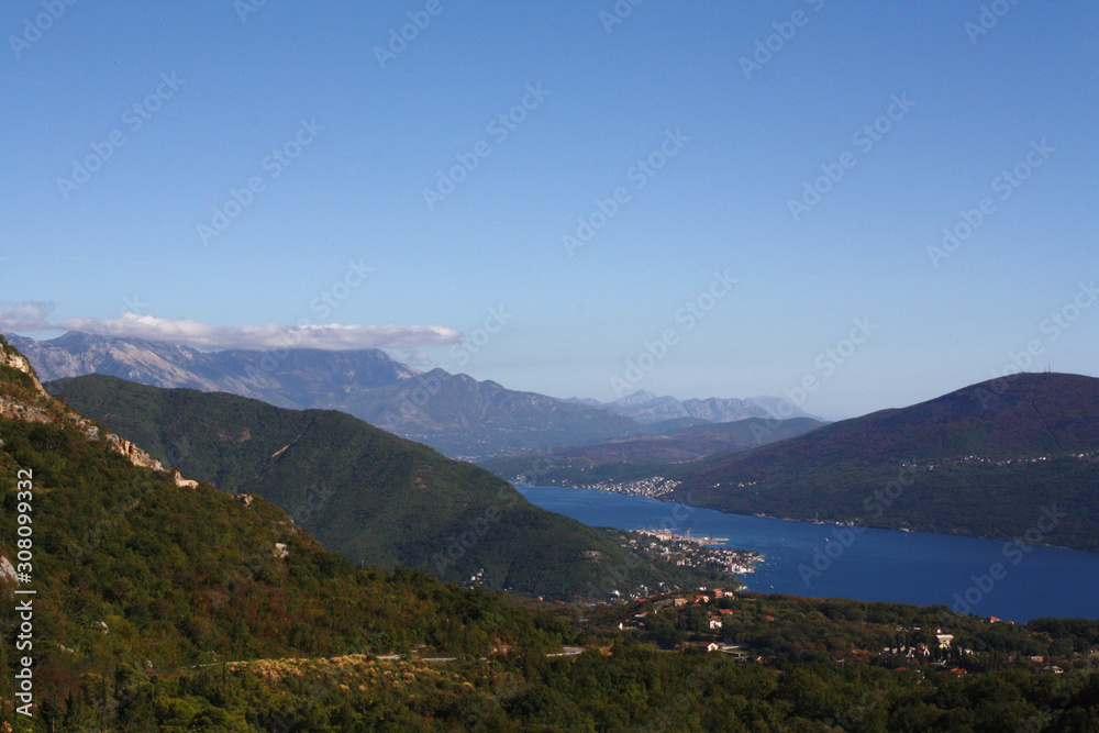 A View of Sea and Mountains in Montenegro