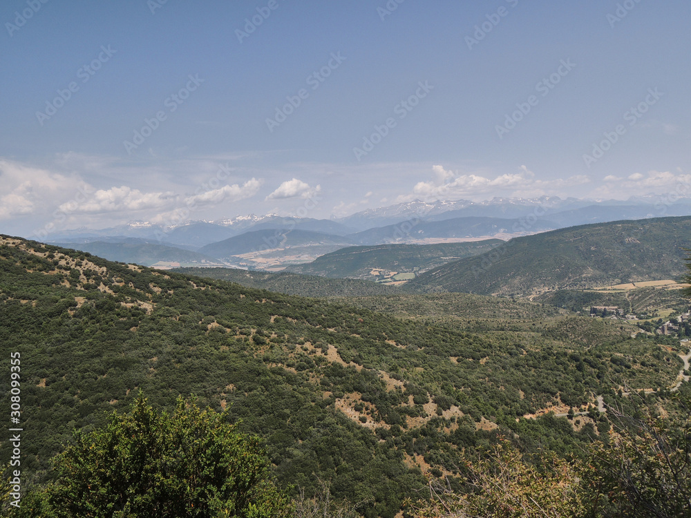 Panoramic views of the Pyrenees. Aragon. Huesca Spain