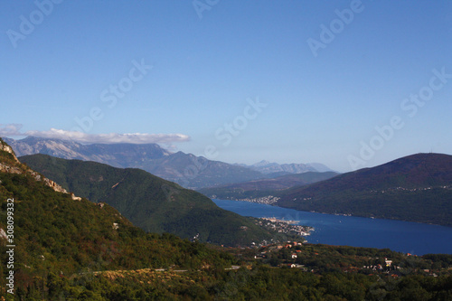 A View of Sea and Mountains in Montenegro