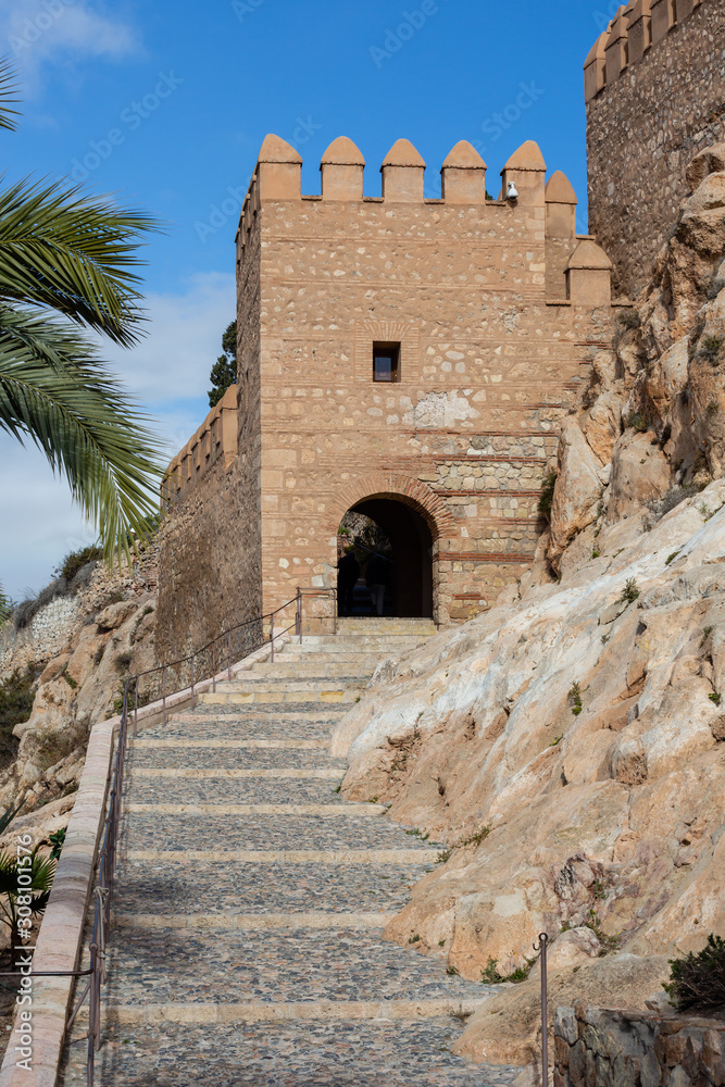 Approach to Alcazaba Almeria Spain