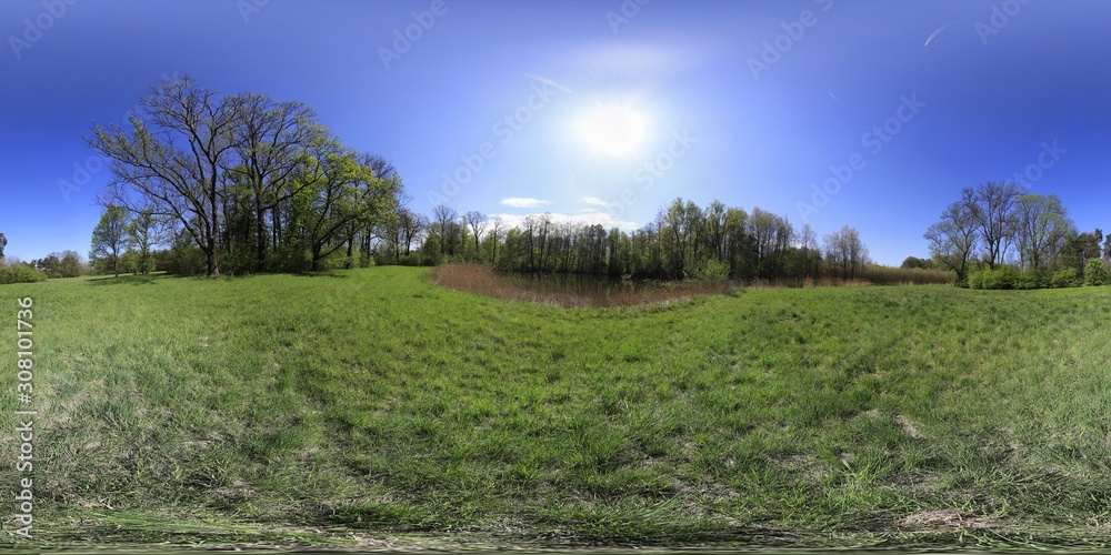 Obraz premium Spring landscape HDRI Panorama