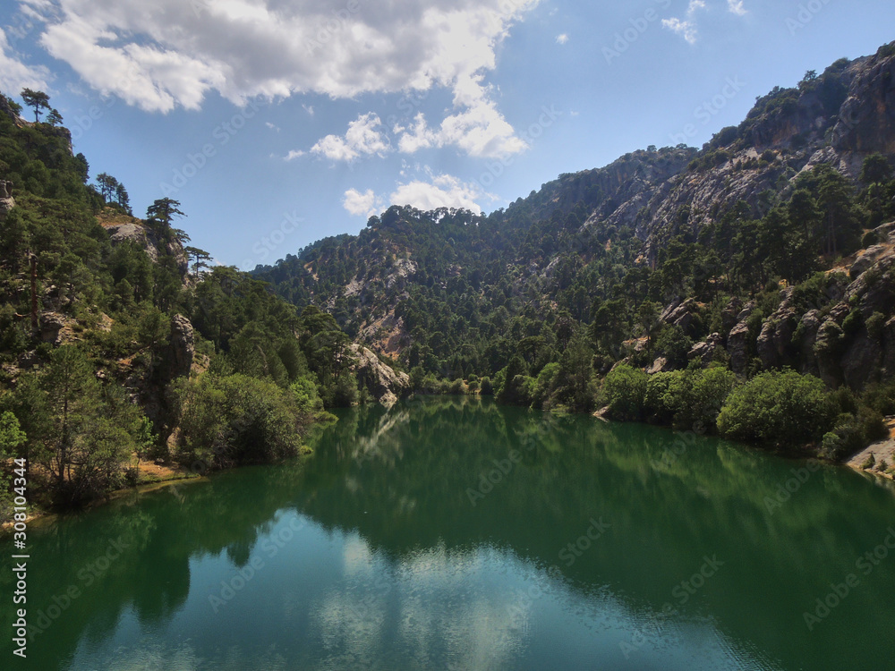 Aguas Negras Reservoir in the Natural Park of Sierra de Cazorla, Segura and Las Villas. In Jaén, Andalusia. Spain