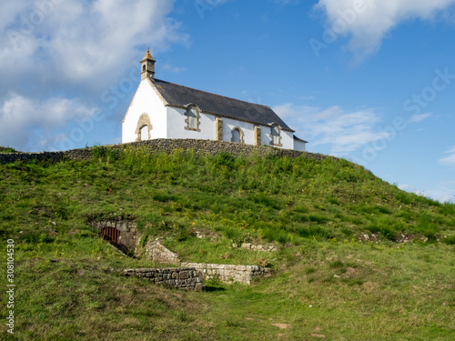 chapel Saint-Michel, at the top of a hill, in Carnac, France