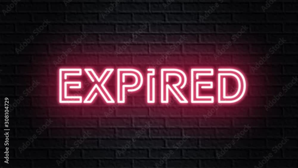 red neon video animation expired red neon video animation expired