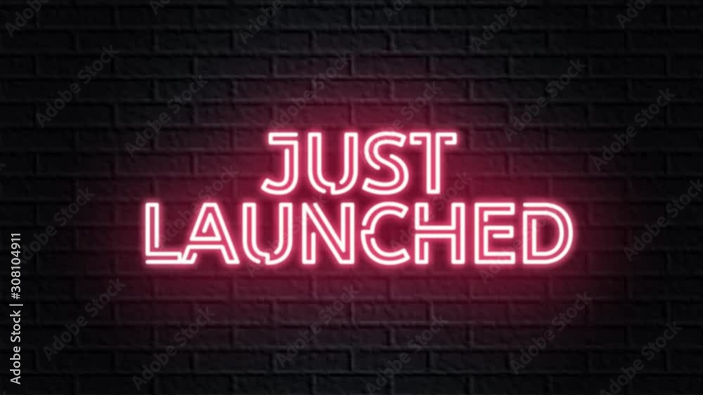 red neon video animation just launched red neon video animation just launched
