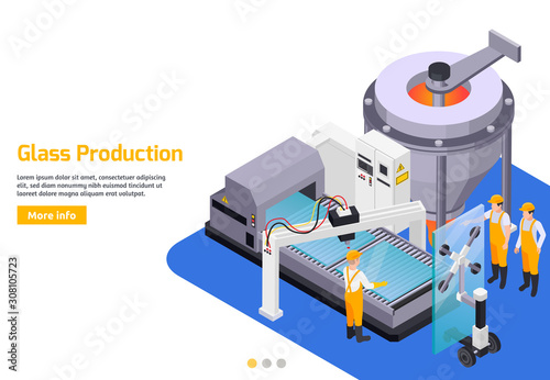 Isometric Glass Production Background