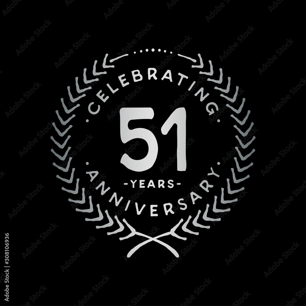 51 years design template. 51st vector and illustration.