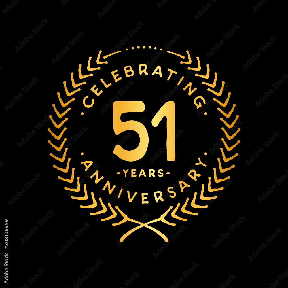 51 years design template. 51st vector and illustration. 51 years design template. 51st vector and illustration.