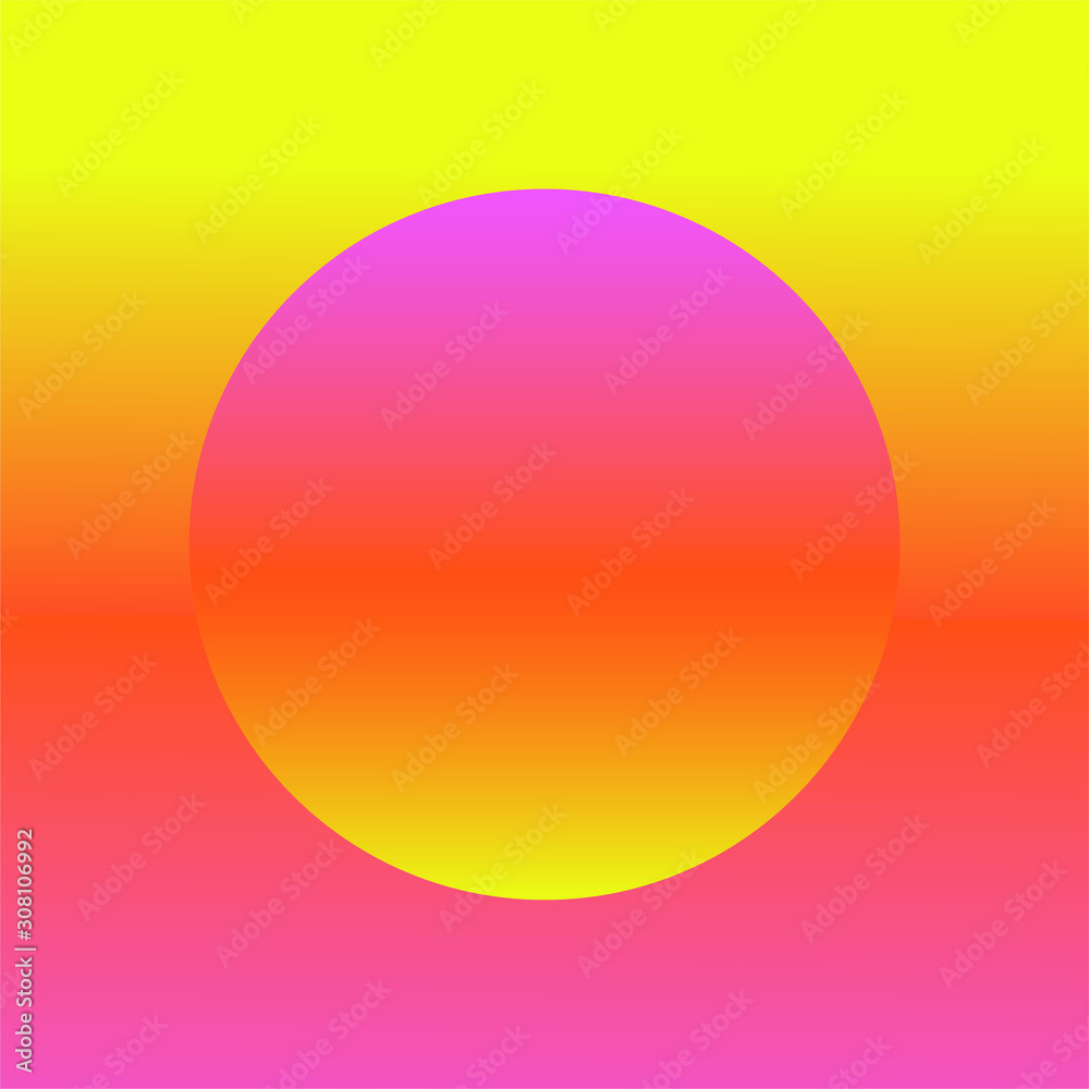 Colorful background with gradient ball. Vector geometric illustration