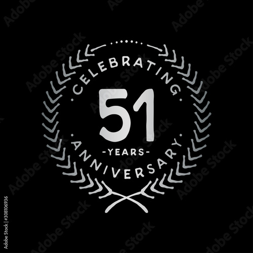 51 years design template. 51st vector and illustration.