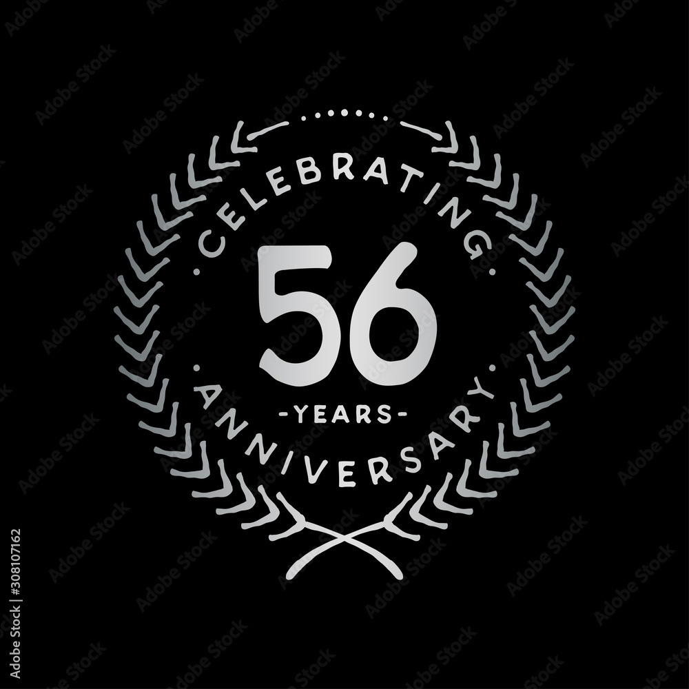 56 years design template. 56th vector and illustration.