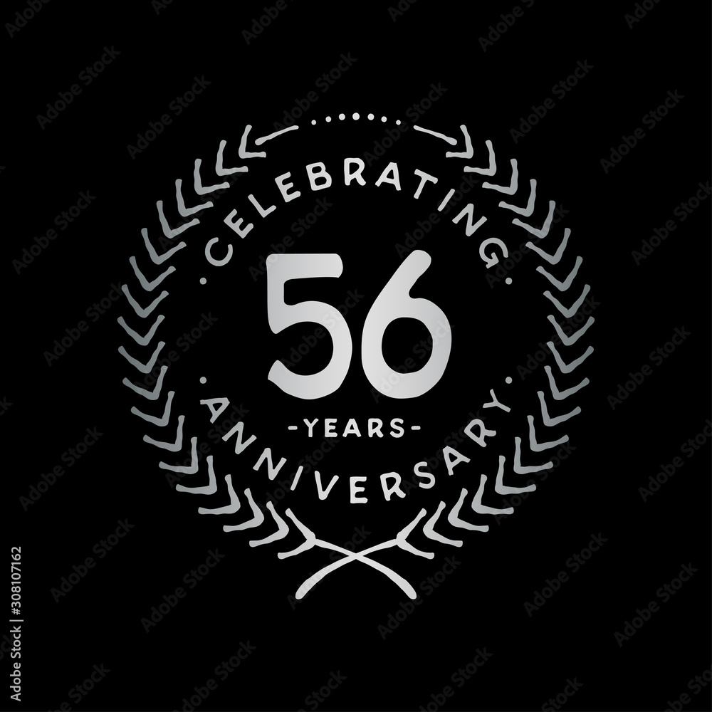 56 years design template. 56th vector and illustration. 56 years design template. 56th vector and illustration.