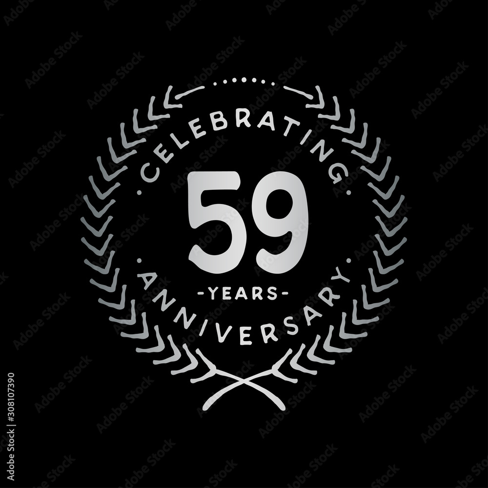 59 years design template. 59th vector and illustration.