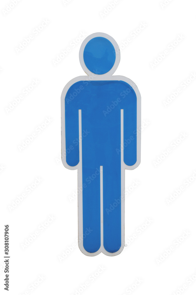 Men's bathroom symbol, white background Men's bathroom symbol, white background
