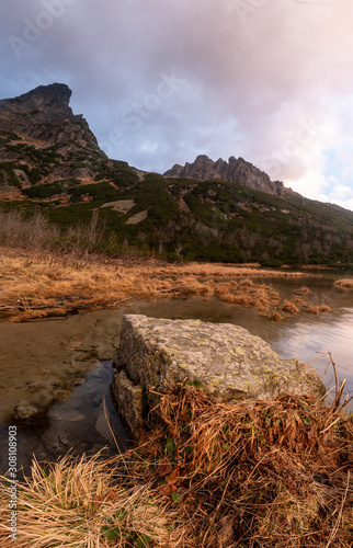 Zelené pleso lake in the High Tatras mountains