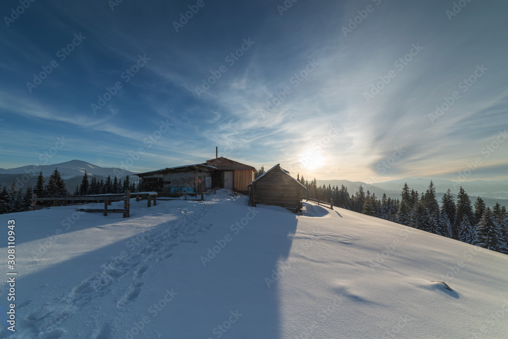 Beautiful winter in Carpathian mountains. Beautiful winter in Carpathian mountains.