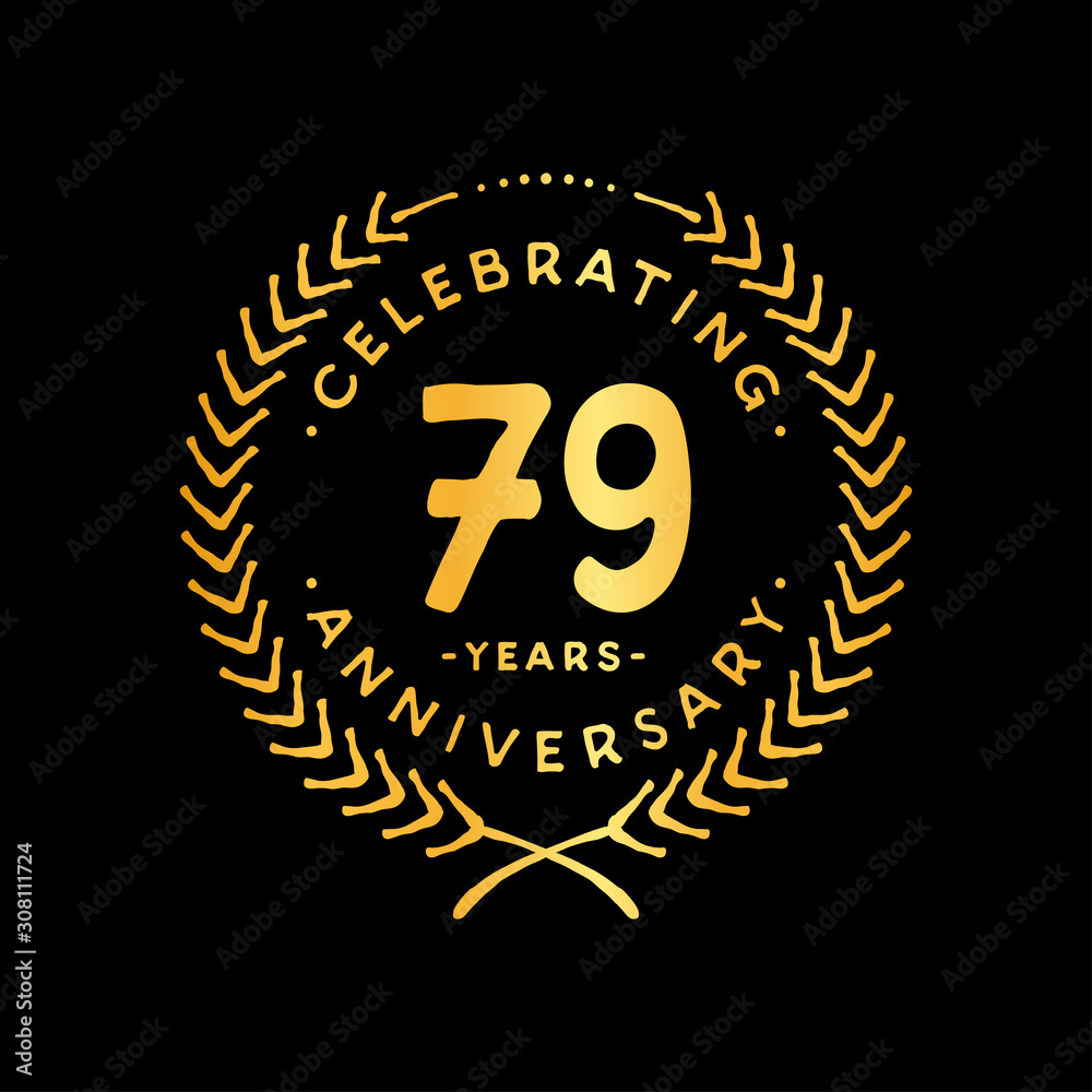 79 years design template. 79th vector and illustration. 79 years design template. 79th vector and illustration.