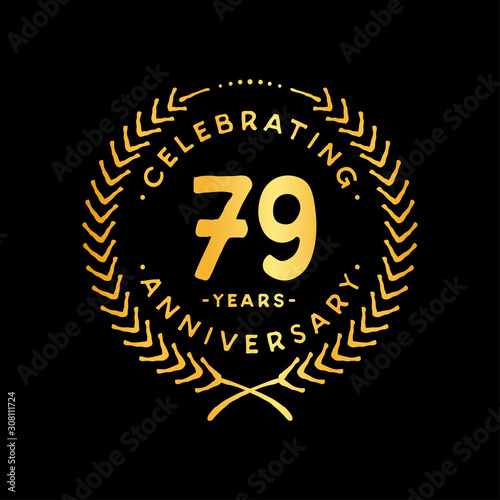 79 years design template. 79th vector and illustration.