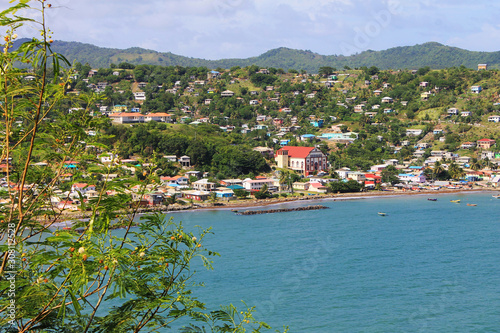 View of the town of Dennery, St. Lucia, West Indies © Stephen
