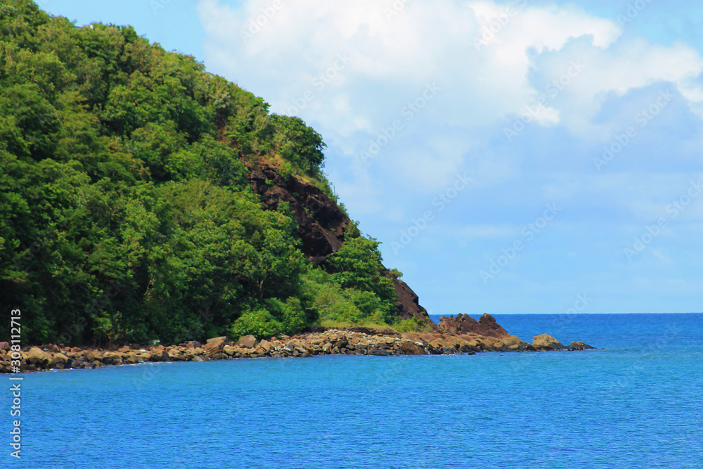 View of the coastline, St. Lucia, West Indies