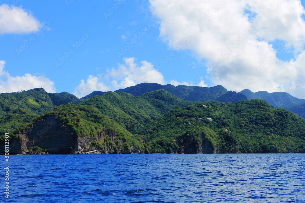 View of the coastline, St. Lucia, West Indies