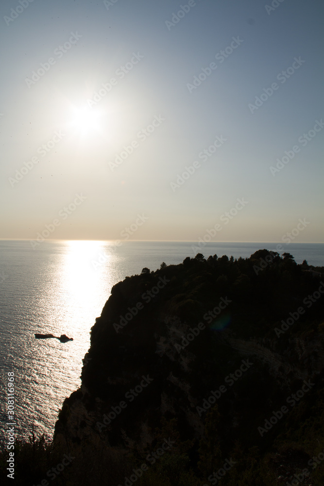 sunset over the sea