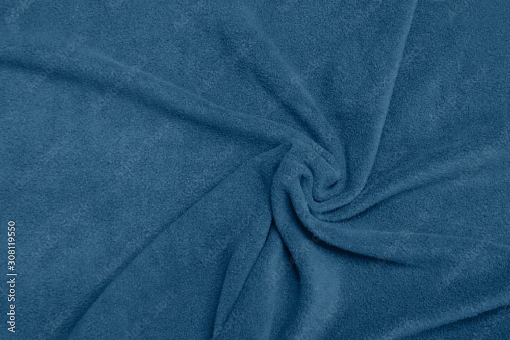 Blue fleece textile as pattern. Texture. Background. Trendy color of the 2020 Year. Blue fleece textile as pattern. Texture. Background. Trendy color of the 2020 Year.
