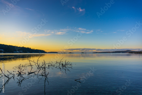 sunrise over lake