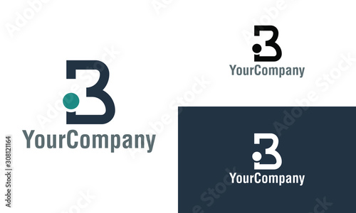 Letter B and 3 logo icon design template elements. Simple minimalist template graphic illustration. Creative vector emblem, for icon or design concept.