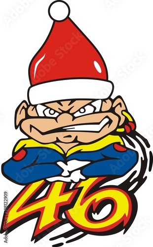 Bild auf Leinwand 46 - Valentino rossi wearing Santa hat celebrate Christmas