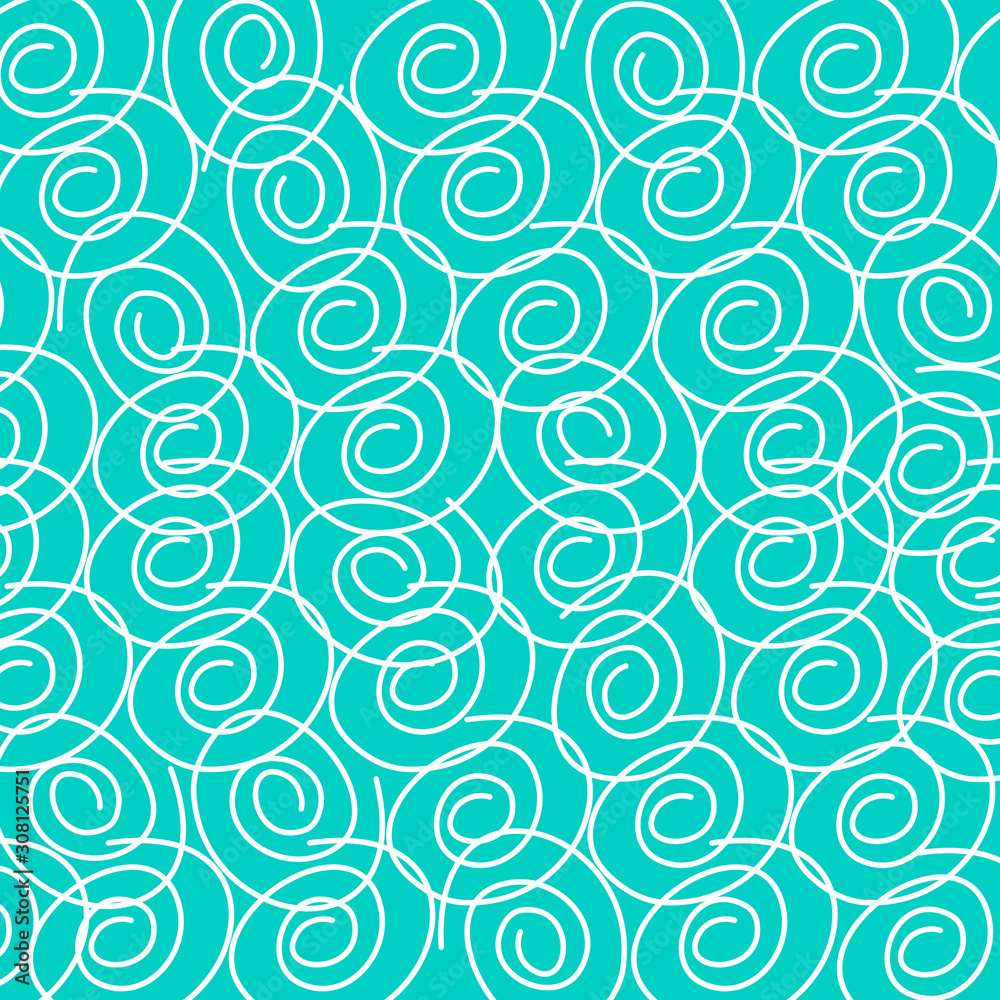 Blue decorative abstract swirl pattern