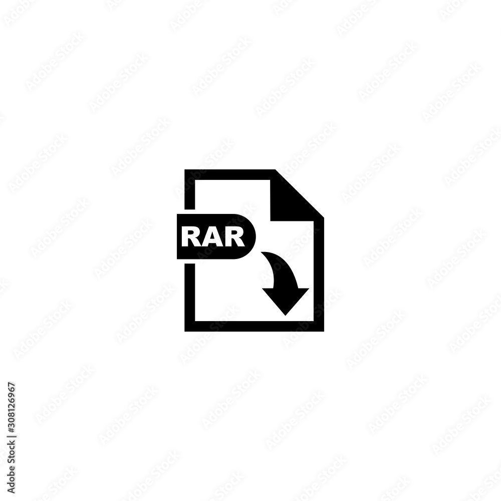 RAR file format icon vector design symbol RAR file format icon vector design symbol