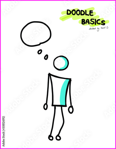 People Strichmännchen Doodle Sketchnote Template for Workshops, Seminar, Flipchart and Graphic Recording