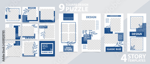 Trendy editable template for social networks stories