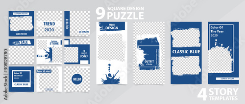 Trendy editable template for social networks stories