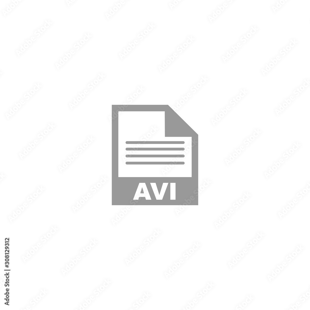 AVI file format icon vector design symbol AVI file format icon vector design symbol