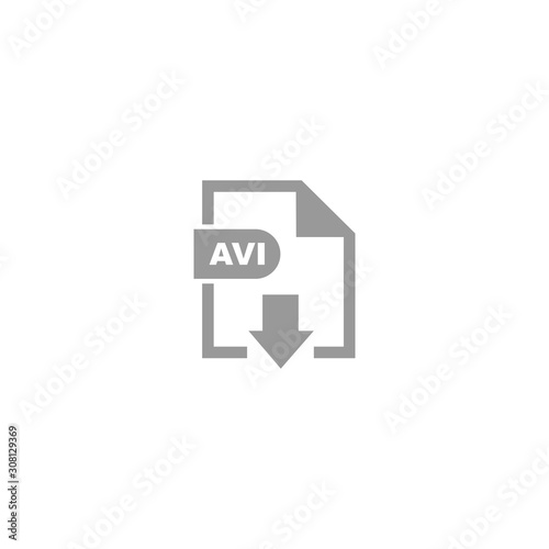 AVI file format icon vector design symbol